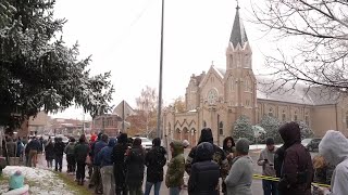 Long lines snowy weather at Gallatin County Courthouse on Election Day [upl. by Yecats]