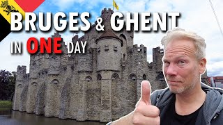 BRUGES and GHENT in ONE Day  Guide to Belgiums Medieval Towns [upl. by Amasa]