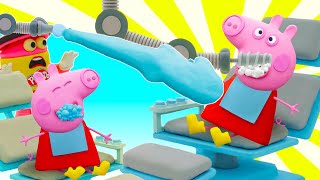 Play Doh Videos 🦷 Peppa goes to the Dentist 🦷 Stop Motion  PlayDoh Show Season 2 [upl. by Ykcir]