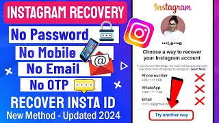 How to Recover Hacked Instagram Account 2024  Hacked Instagram Account Recovery 2024  insta id ig [upl. by Kare123]