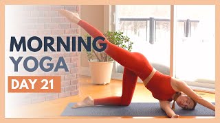 DAY 21 CURIOSITY  10 min Morning Yoga Stretch – Flexible Body Yoga Challenge [upl. by Kosel]