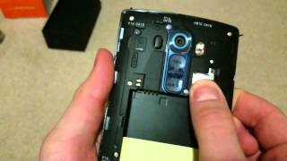 LG G4  How to RemoveReplace Sim Card Memory Card Micro SD Battery amp Cover [upl. by Eutnoj]