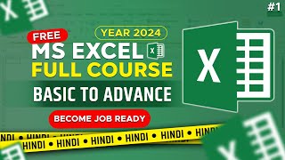 Excel Tutorials For Beginners in Hindi  StepbyStep Guide to Excel Basic To Advance [upl. by Orlan]