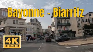 Bayonne  Biarritz  Driving French region [upl. by Nosreffej]