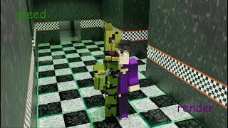 SpringtrapPurple Guy Minecraft  Speed Render [upl. by Narak13]