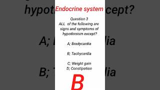 Endocrine system questions and answer part 2endocrinesystem viralvideoshorts nclextips viral [upl. by Vano]