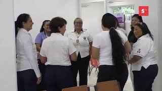 Mujeres taxistas toman el taller denominado quotCorresponsabilidad familiarquot [upl. by Yelsnik]