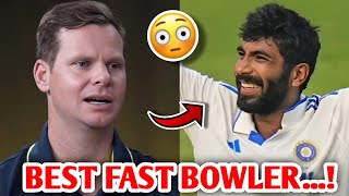 quotBest Fast Bowlerquot Steve Smith HUGE Statement on Jasprit Bumrah 😳🔥 India Vs Australia News [upl. by Ahsiya]