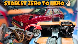 Toyota Starlet 1982 Transformation From Zero To Hero 😱 New Interior  Sound System Installed 🔥 [upl. by Kery]