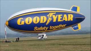 GHLEL Goodyear Blimp flight at Cardington 140312 [upl. by Benedix]