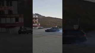 BMW M3 Touring Donuts Furka Pass Belvedere Hotel Switzerland [upl. by Bakemeier]