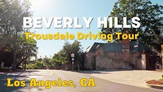 4K Beverly Hills 🌴 Trousdale Estates Neighborhood Driving Tour  Los Angeles California USA [upl. by Tebor]