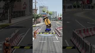 Can Any Car Survive Giant Bollard Barrier Crash BeamNGdrive [upl. by Copland602]