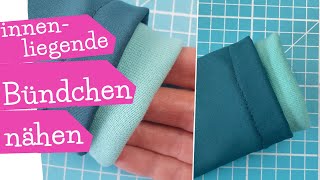 innenliegende Bündchen nähen  Tutorial verdeckte Bündchen  DIY Nähanleitung  mommymade [upl. by Oah]