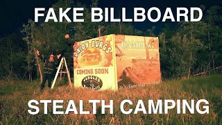 Fake Billboard Stealth Camping [upl. by Neelak402]