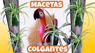 macetas colgantes plasticas♻️ increíbles [upl. by Doowron]