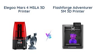 ELEGOO Mars 4 vs FLASHFORGE Adventurer 5M 🆚  3D Printer Comparison [upl. by Anallise432]