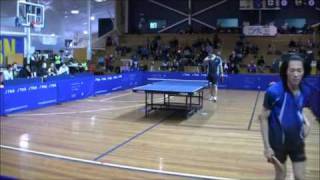 Xuyen Tran vs Guy Fainbloom  2010 Australian Table Tennis Open Over 30 Mens Singles Final [upl. by Troc665]