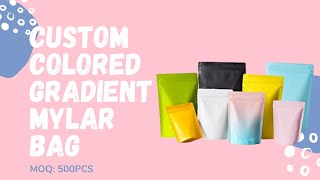 Custom Colored Gradient Mylar Bags  OneStop Packaging Solution  wwwrinpaccom [upl. by Teplitz895]