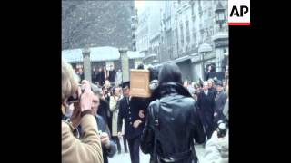 SYND010371 FUNERAL OF POPULAR FRENCH ACTOR FERNANDEL [upl. by Millan]