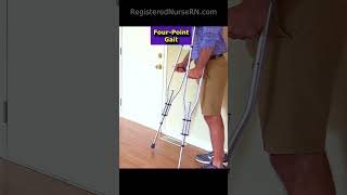 CRUTCH GAIT Patterns You Need to KNOW in Less Than 60 Seconds  Nursing shorts [upl. by Tanitansy]