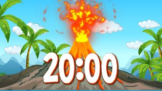 20 Minute Timer VOLCANO Explosion 🌋 Countdown with sounds [upl. by Ahtnamas]