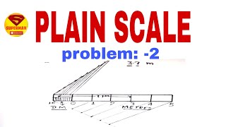 Plain scale problem 2 in engineering drawing hindi [upl. by Sesom110]