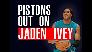 Are The Detroit Pistons Done With Jaden Ivey [upl. by Eybba470]