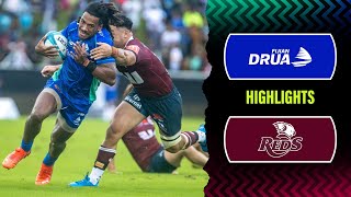 Super Rugby Pacific 2023  Fijian Drua v Reds  Rd 15 Highlights [upl. by Milon]