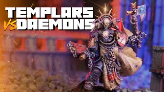 Chaos Daemons vs Black Templars  Warhammer 40k Battle Report [upl. by Ot]