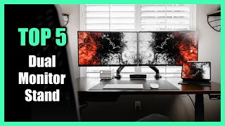 Top 5 Best Dual Monitor Stand 2024  Best Dual Monitor Arm to Buy [upl. by Ayikan]