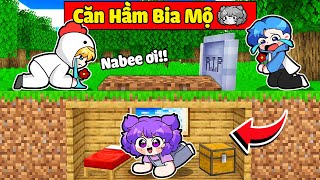 NABEE THỬ THÁCH 24H XÂY CĂN HẦM BIA MỘ SIÊU BÍ MẬT KHIẾN TÔ GÀ KHÓC NGẤT TRONG MINECRAFT 🤣🤫 [upl. by Alyehs]