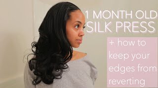 How To Maintain A Silk Press For 1 MONTH  Keep Your Edges Straight [upl. by Odlawso]