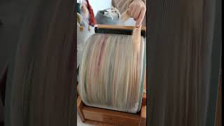 SLOW AUTUMN LIFE Part 1 🍁 Carding an Art Batt with Vegan Fibers  Making Yarn [upl. by Akel735]