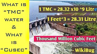 What is TMC water difference between TMC and Cusec  dam storage How to calculate Cusec [upl. by Ainit]