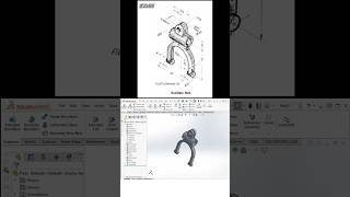 Model Auxiliary Fork in SolidWorks  solidworksmodeling solidworkstutorail cadsoftwaretutorial [upl. by Atilef719]