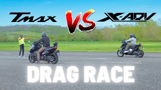 Yamaha TMAX vs Honda XADV  DRAG RACE  4K [upl. by Annor]