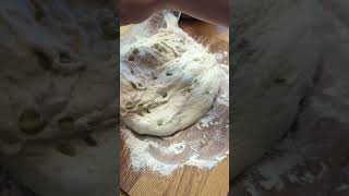 Perfect Castelvetrano Olive Bread No Knead and No Mixerrecipe in description [upl. by Bohannon]