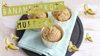 RECEPT Bananenbrood muffins  LEKKER EN SIMPEL [upl. by Araccat426]