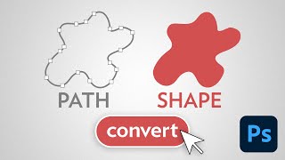 Convert Path Into Shape SOLVED  Photoshop [upl. by Cordeelia]