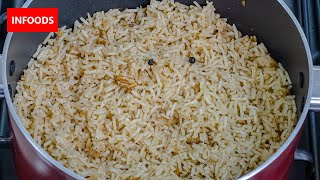 Plain Pilau Recipe  How to Make Plain Pilau  Pilau with Cumin amp Black Pepper Recipe  Infoods [upl. by Alf]