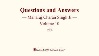 Questions and Answers  Maharaj Charan Singh Ji  Volume 10 with CC  RSSB [upl. by Rolo]