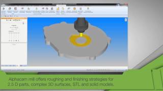 Alphacam CADCAM Software  CNC Milling [upl. by Neils]