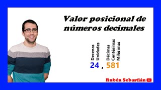 VALOR POSICIONALde las cifras de un número decimal [upl. by Yddor]