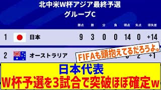 日本、サッカーW杯予選を3試合で突破ほぼ確定 [upl. by Lednahs14]