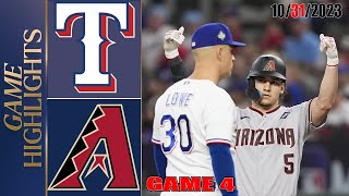 Texas Rangers vs Arizona Diamondbacks GAME 4 HIGHLIGHTS TODAY  August 22 2023  MLB 2023 [upl. by Vera]