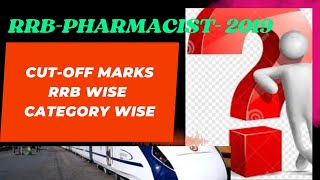 RRB Pharmacist2019 cut Off marks RRBWise amp Category Wise explained [upl. by Annodas324]