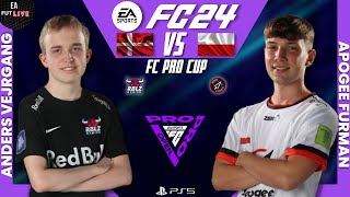 ANDERS VEJRGANG VS APOGEE FURMAN  EA FC 24  FC PRO CUP  FULL MATCH  PRO VS PRO [upl. by Barrett]