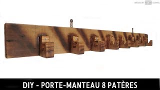 🛠 DIY  Fabrication dun portemanteau mural en bois de 8 patères [upl. by Gerhard638]