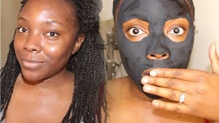 DIY CHARCOAL FACE MASK │Acne amp blackhead clearing mask [upl. by Neeluqcaj]